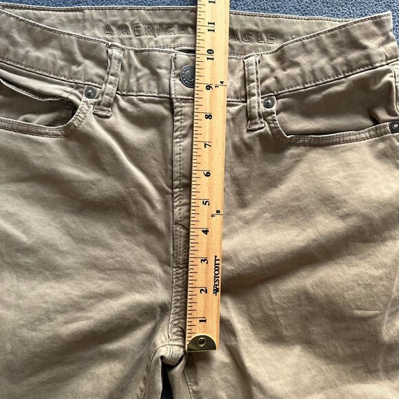 American Eagle AE Mens Khaki Slim Straight Jeans 29x32 Measure 30x30 Flex Pants - Picture 9 of 9